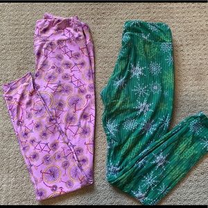 Pair of Lularoe OS legging